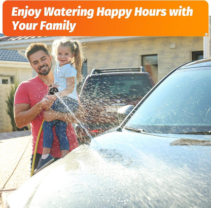 AUTOMAN Garden Hose Nozzle-7 Patterns Sprayer-2 Pack, Metal High Pressure Spray Nozzle, Heavy Duty Labor-Saving Design Water Hose Nozzle for Garden Watering, Car Washing, Window Cleaning, Pets Bathing