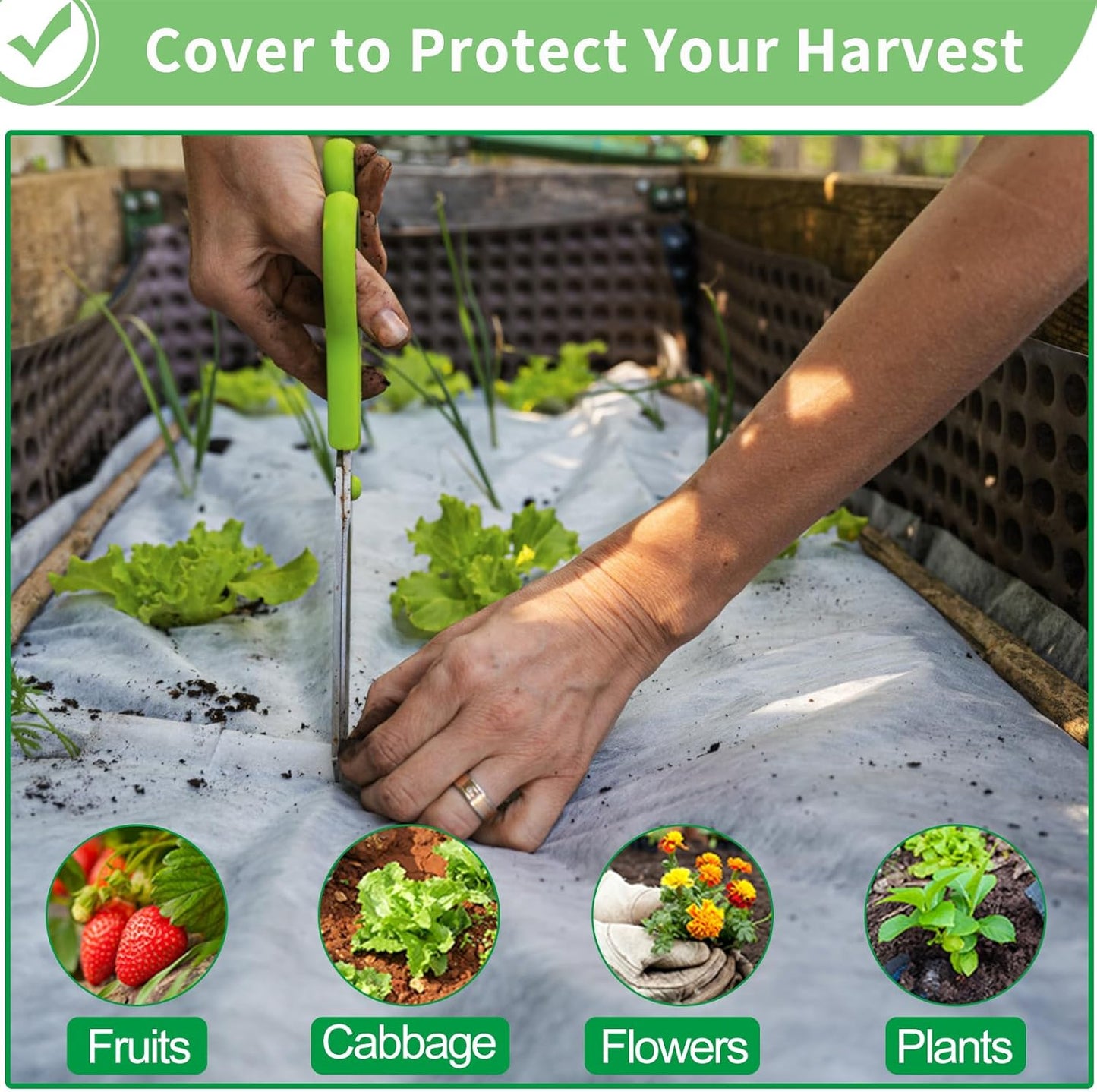 SPORTYOUTH 2 Packs Plant Covers Freeze Protection 10 x 30 FT 1.2 oz/yd² Frost Cloth Blankets Large Thicker Garden Floating Row Cover Fabric for Outdoor Plants Winter Cold Fruits Pests Protection