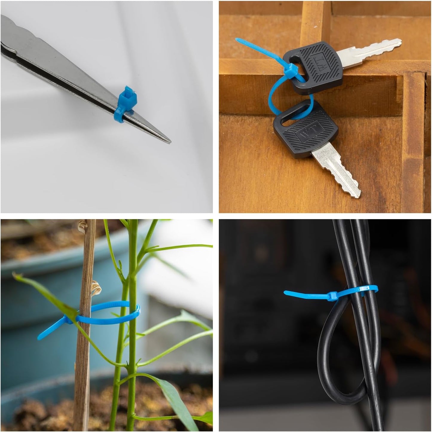 6 Inch Red Zip Tie 1000 PCS, 18 Lbs - Small to Medium Zip Tie, Nylon PA66 UV Resistant Cable Tie for Indoor and Outdoor Use - Ideal for bundling and securing objects
