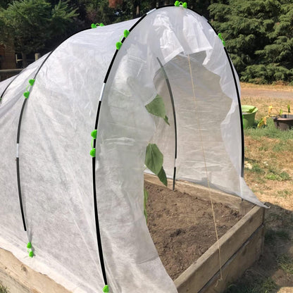 Greenhouse Hoops Grow Tunnel, 10 Sets of 7FT Garden Hoops for Raised Beds, Rust-Proof Fiberglass Frame for Garden Netting, Greenhouse Kit, Plant Shade Cloth, Plant Row Cover, 50 pcs