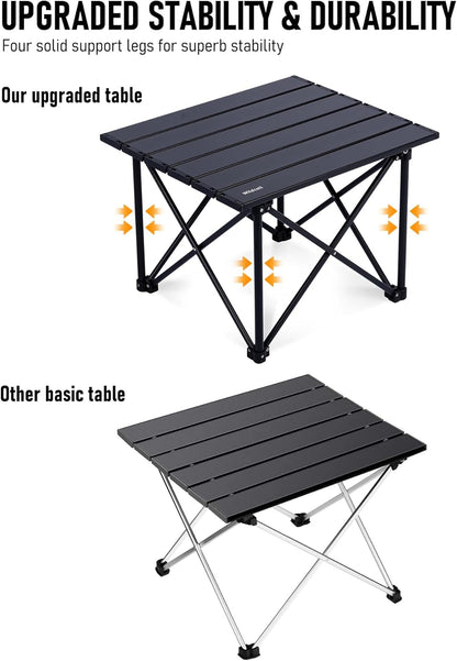 WildCall Ultralight Camping Table, Compact Aluminum Folding Beach Table with Carry Bag for Outdoor, Picnic BBQs, and Cooking