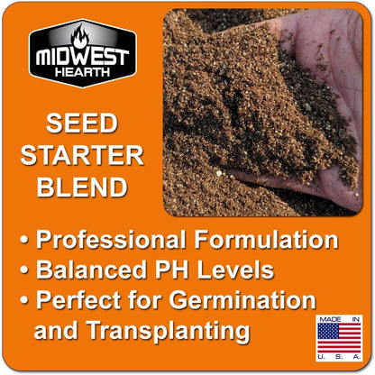 Seed Starter Natural Potting Soil Mix for Germination and Growth (Made in USA) (8 Dry Quarts)