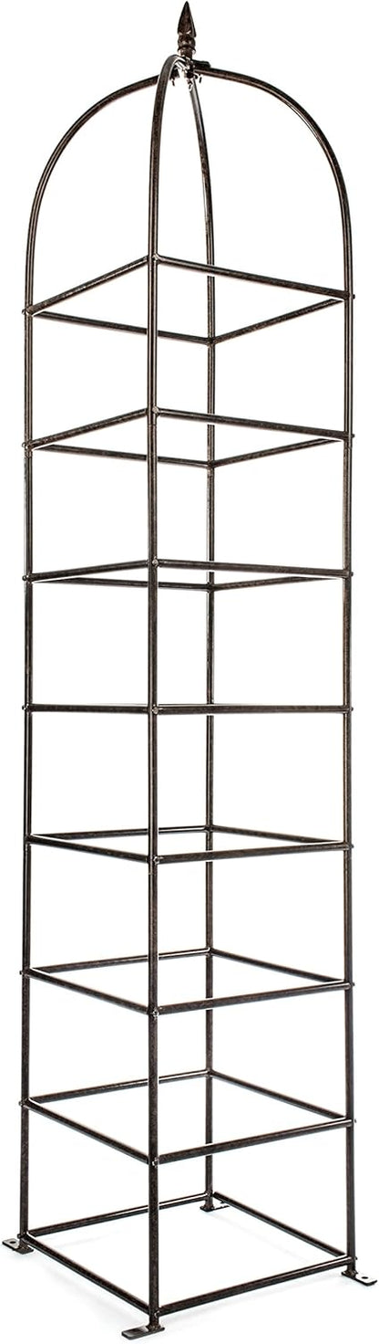 H Potter Trellis Large Obelisk for Climbing Garden Plants Weather Resistant Iron and Metal Vertical Yard Art