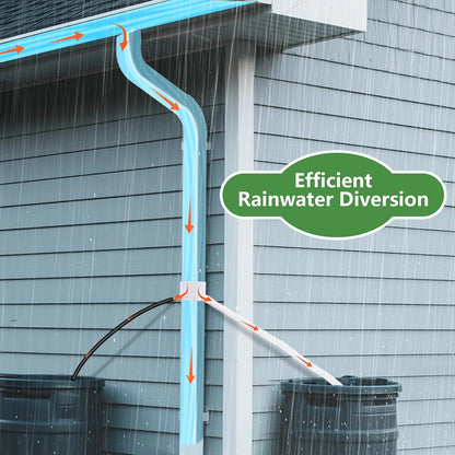 Rain Barrel Diverter Fits for 2"x3"Downspout,Rainwater Collection System,Rain Barrel Diverter Kit to Direct Water into Rain Barrel