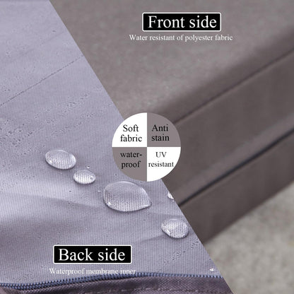 17 x 17 Inch Outdoor Seat Cushions for Patio Furniture with Non Slip and Ties Waterproof & UV Resistant Round Corner Outdoor Chair Cushions Replacement Set of 2, Gray
