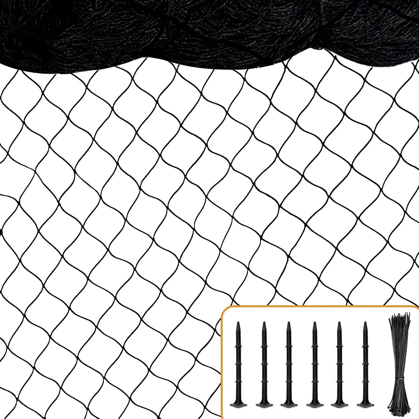 Chicken Netting 25'x25' with 1" Mesh Nylon Bird Netting for Chicken Coop, Heavy Duty Poultry Net Bird Net for Garden Deer Fence for Fruit Tree