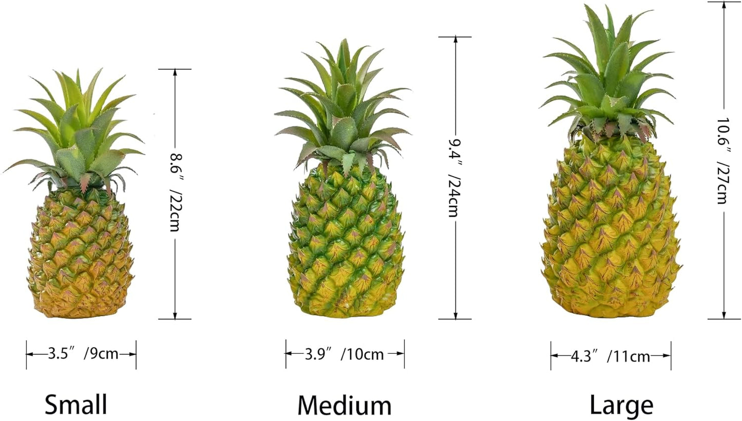 QIRMIZI Artificial Pineapple -Simulated Fruit Decoration, Lifelike Fake Fruit Model, Perfect for Home Decor, Kitchen, Party & Photography Prop – Realistic & Eco-Friendly,Green Small