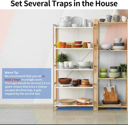 LULUCATCH Super Glue Traps 1200 Pack for Mice & Snakes, Larger, Heavier Sticky Traps with Non-Toxic Glue. Sticky Mouse Traps Indoor, Easy to Set, Pet Safe Pest Control