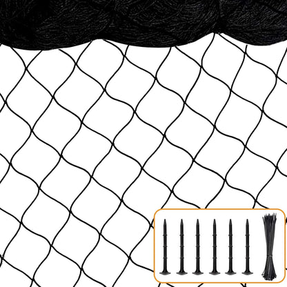 Bird Net 25'x25' with 2.4" Square Mesh Bird Netting for Chicken Coop Roof, Poultry Netting Heavy Duty Nylon for Garden, Chicken Netting Fruit Tree Netting, Hawk Netting for Chicken Run