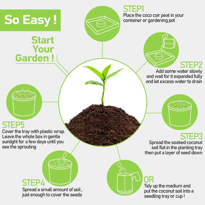 Legigo 200 Pcs 30mm Coco Coir Pellets Seed Starting Soil Mix- Compressed Coconut Coir Pellets Potting Soil Pods for Seedling, Coco Peat Soil Discs for Indoor & Outdoor Plants, Herb Vegetables Flowers