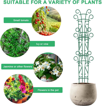 Indoor Plant Trellis for Climbing Plants, 8 Pack Garden Trellis for Potted Plants Stackable Plant Trellis Plant Stakes for Indoor Plants Accessories Flower Plant Support