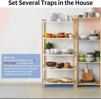 LULUCATCH Super Glue Traps 10 Pack for Mice & Snakes, Larger, Heavier Sticky Traps with Non-Toxic Glue. Sticky Mouse Traps Indoor, Easy to Set, Pet Safe Pest Control