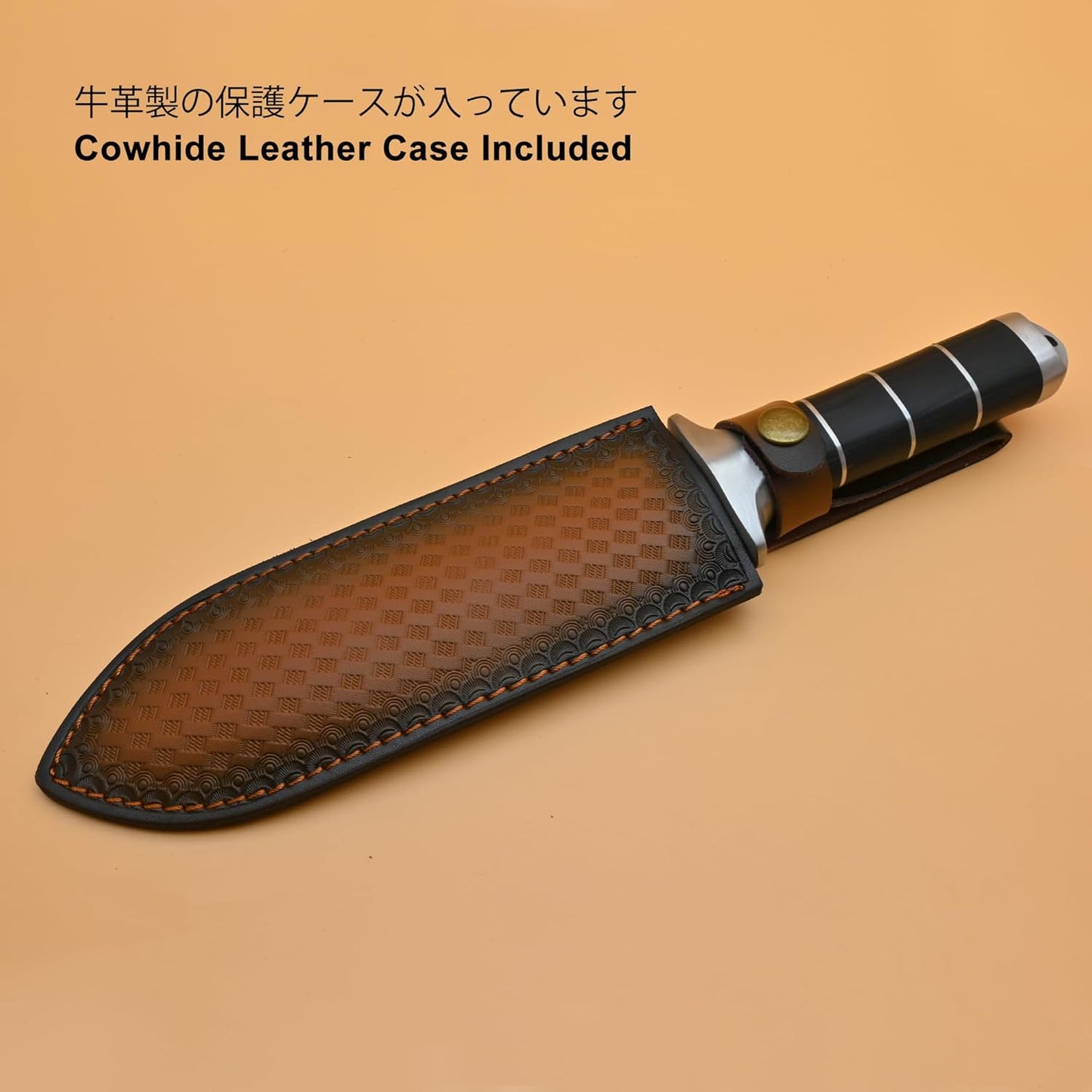 TONMA Hori Hori Garden Knife [Made in Japan] Heavy Duty Stainless Steel Japanese Hori Knife with Sheath Garden Tools for Weeding, Digging, Cutting, Pruning, 7.25-Inch Blade, Full Tang