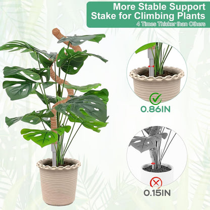 1 Pack Moss Pole, 40 Inch Monstera Plant Support, Moss Poles for Climbing Plants Indoor DIY, Coco Coir Plant Pole Moss Plant Stick Support Stake Kit for Potted Plants, Pothos, Philodendron