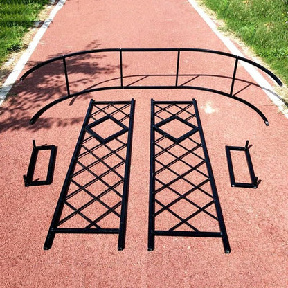 Heavy Duty Steel Garden Arbor & Trellis Arch for Grape Vines Climbing Plants Pergola Outdoor Theme Decoration Archway 180cm 260cm 340cm 140cm (Color : Black, Size : 118" W x 91" H)