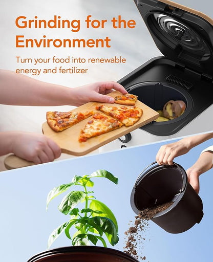 Electric Kitchen Composter, Odorless Electric Compost Bucket, Convert Food Waste and Residue into Compost
