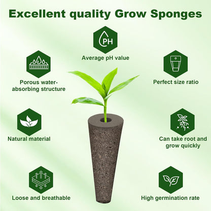 253 Pack Hydroponic Pods Supplies for Aerogarden Pods, Grow Sponges for Hydroponics, Seed Pods Kit with 120 Grow Sponges, 120 Pod Labels,12 Plant Labels, 1 Tweezer for Hydroponic Indoor Garden System