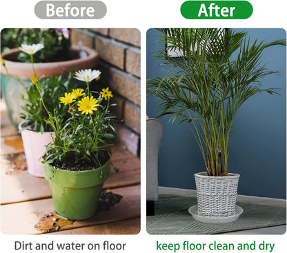 TITE Plant Saucer Heavy Large Planter Durable Thicker Plastic Plant Trays for Indoors and Outdoor,Plant Saucer Drip Trays (Transparent, 10 inch)