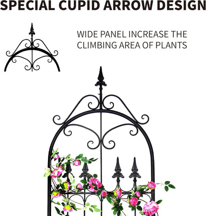 Garden Trellises 86” x 21.7” for Climbing Plants 7.2FT Metal Iron Wire Vine Flower Trellis Perfect for Supporting Climbing Plants Outdoor, Roses, Vines, Flowers, and Vegetables