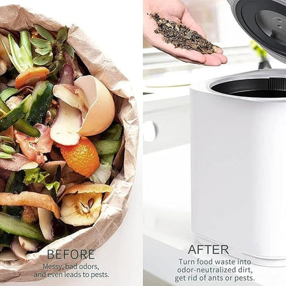 Electric Composter for Kitchen, 3.3L Odorless Smart Compost Bin, 2 Modes, Food Waste to Fertilizer, Smart Electric Composter for Kitchen,110V