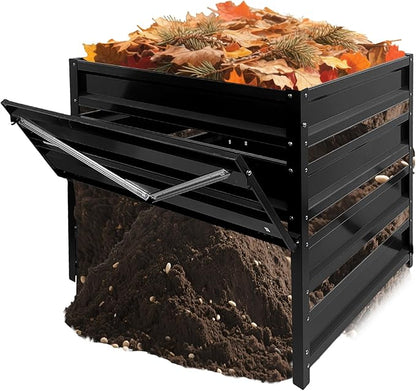 Compost Bin Outdoor - 170 Gallon Metal Wire Mesh Compost Bins with Rust-Proof Coating, Compost Bin for Yard Waste, Leaves & Kitchen Scraps, 31.5(L)*31.5(W)*39.4(H) inch