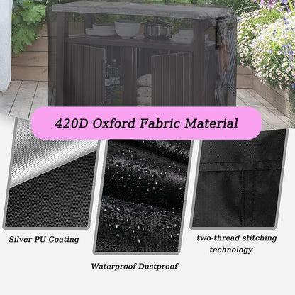 55in Prep Table Cover, Outdoor Bar Table Cover Waterproof Stainless Steel Table Cover Portable Cooler Cart Covering Patio Storage Cabinet Covers