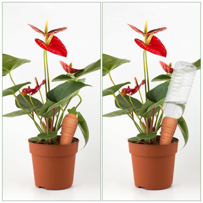 4 pcs Terracotta Watering Spikes - Automatic Self-Watering Stakes, Vacation Plant Waterer for Wine Bottle, Perfect for Indoor & Outdoor Plants