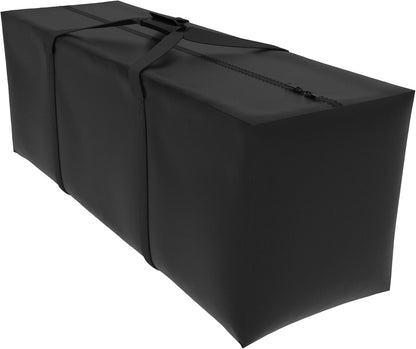Outdoor Rectangular Cushion/Cover Storage Bag, Protective Zippered Storage Bags with Handles, 50''L x 13''W x 20''H Black