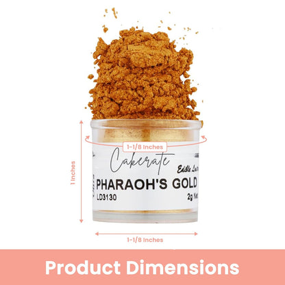 Ultra Silk & Pharaoh's Gold Luster Dust for Baking (2 Pack) – Edible Glitter for Cake Decorating, Fondant, Cupcakes, Drinks & Desserts – Kosher, Vegan, Food-Safe Metallic Dust - 2 grams, Highly Concentrated