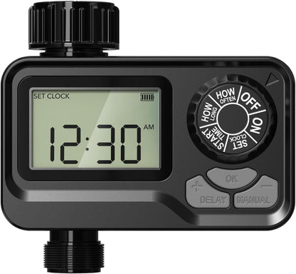 BN LINK Programmable Sprinkler Timer with Rain Delay – Waterproof Digital Water Timer for Garden Hoses, Manual & Automatic Irrigation System, 1 Outlet