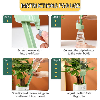 12 Pack Self Watering Spikes for Plants, Vacation Automatic Insert Irrigation Devices, Plant Water System with Adjustable Control Valve Switch Design for House Plants, Garden Plants, Office Plants
