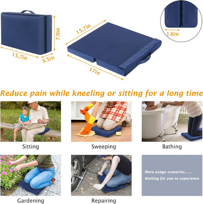 ikkle Garden Kneeler and Seat Heavy Duty Garden Stool, Upgraded Gardening Kneeler Bench, Thicker Wider Kneeling Pad, Garden for Seniors