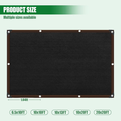 40% Shade Cloth for Garden, 10×10FT Plant Shade Cloth with Grommets Mesh Tarp for Greenhouse, Dog Kennel Cover, Chicken Coop, Patio Plants Outdoor Sun Shade