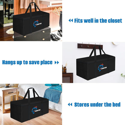 SIRUITON 68.9”L x 29.5”W x 21.6”H Outdoor Cushion Storage Bag,Patio Furniture Cushion Storage Bag,Heavy Duty Rip Proof 600D Oxford,with Handle and Zipper of Waterproof Garden Cushion Storage Covers