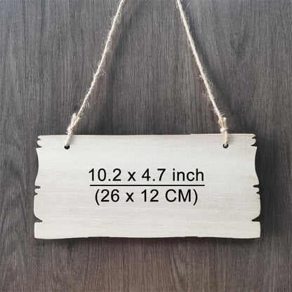 Personalized Wood Plaque Sign, Custom Engraved House Signs, Garden Signs, Welcome Sign, Decoration Signs (White)