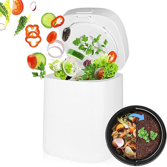 Electric Composter for Kitchen,2.5L Smart Multi-Function Food Waste Processor,Auto Home Compost Machine Odorless, Food Cycler Waste Composter Turn Waste to Pre-Compost