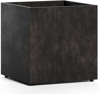 Reglito Cube Planter - 39.4 in x 39.4 in x 39.4 in - Brown Stone