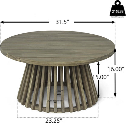 Christopher Knight Home Claremont Patio Sofa and Coffee Table Set, 2 Piece Outdoor Patio Furniture Set with Cushion, Acacia Wood 3 Seater Outdoor Sofa Daybed and Coffee Table Set, Dark Grey+Grey