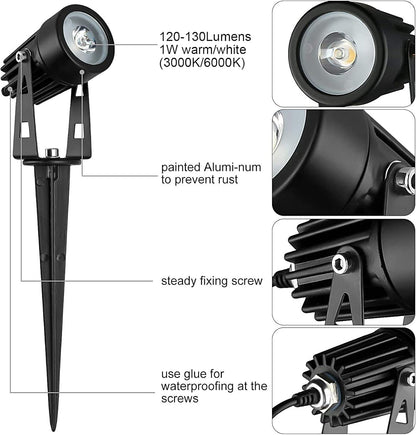 DINGLILIGHTING LED Solar Landscape Spotlights, Waterproof Solar Powered Wall Lights 2-in-1 Outdoor Solar Landscaping Light for Yard Garden Driveway Porch Walkway Pool Patio Warm Lighting