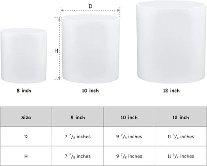 FaithLand Plant Pot 12 inch - Perfectly Fits Mid-Century Modern Plant Stand - Drainage Plug and Drainage Mesh Screen - Matte White