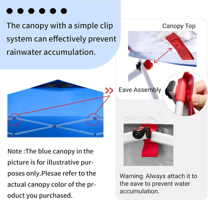 CROWN SHADES 10x10 Pop Up Canopy Tent with Game Netting - Beach Tent with One Push Setup - Outdoor Sun Shade for Events, Parties, Camping with STO-N-Go Cover Bag, Silver Coated Top, Blue
