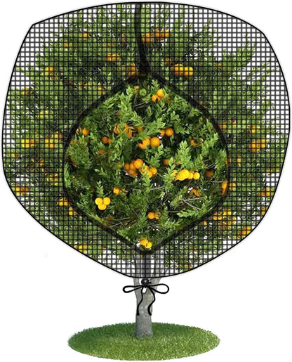 Fruit Tree Netting Covers with Zipper to Protect from Squirrels and Birds Large Netting for Fruit Trees Net Protection, Black, 8' x 8', 1 Pack