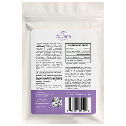 Organic Chasteberry Tea (4 oz.) – Whole Dried Berries for Infusion, Tinctures & Herbal Crafts – Edible Grade - Vitex agnus-castus