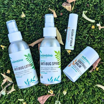 Anti-Bug Spray DEET-Free – Organic, All-Natural Bug Spray Travel Size with Essential Oils – Non-Toxic, Reef Safe, Face-Safe Bug Repellent for Babies, Kids, Adults by Mambino Organics, 2.7oz 3-Pack