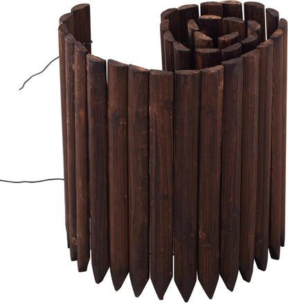 Garden Edging Border Garden Fence Wood Fence Border for Yard Patio Path Edging Decorative Landscape Edging Flower Bed Fence.15.7" H-2pcs