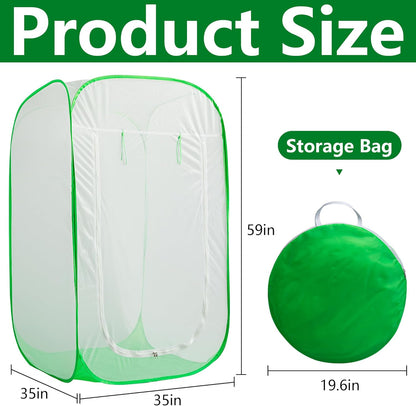 59" x 35" x 35" Pop Up Garden Mesh Plant Cover, Plant Protectors Mesh Plant Enclosure, Garden Net Cage Pest Protection Guard Tent with Storage Bag for Protect Plant Vegetable Fruit from Birds Insects