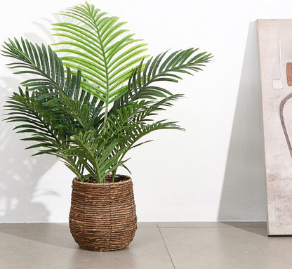 Fopamtri Fake Majesty Palm Plant 3 Feet Artificial Majestic Palm Faux Ravenea Rivularis in Pot for Indoor Outdoor Home Office Store, Great Housewarming Gift