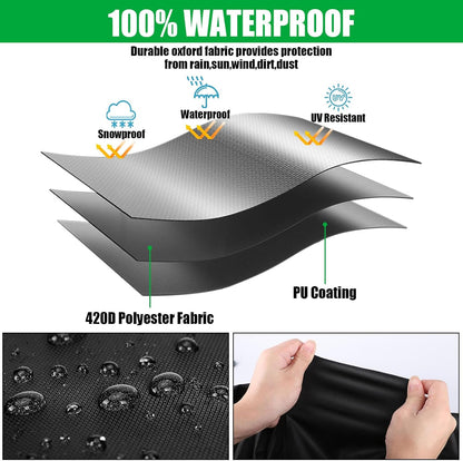 Outdoor Prep Table Cover - 30x30x35 Inch, Waterproof Stainless Steel, Outdoor Kitchen Grill Bbq Food Prep Cart Cover