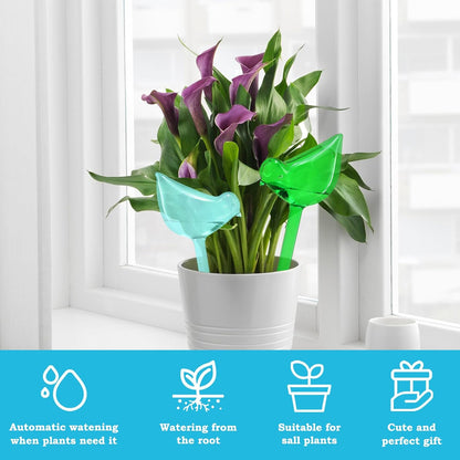 12PCS Plant Watering Globes, Bird Shaped Watering Bulbs for Outdoor Plants, Automatic Self Watering Spikes Plant Watering Bulbs for Indoor Outdoor Plants, Gifts for Plant Lovers