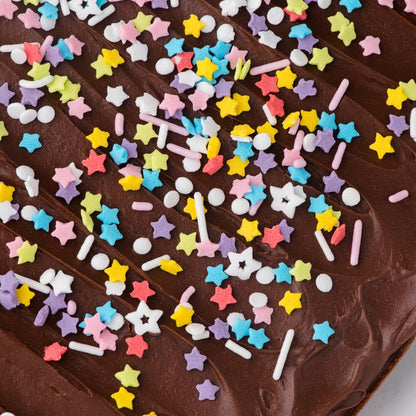Sweets Indeed Sprinkles, Edible Sprinkle Mix, Perfect for Cake Decorations, Baking, Ice Cream, Cookies, Cupcake Topper (Rainbow Star)